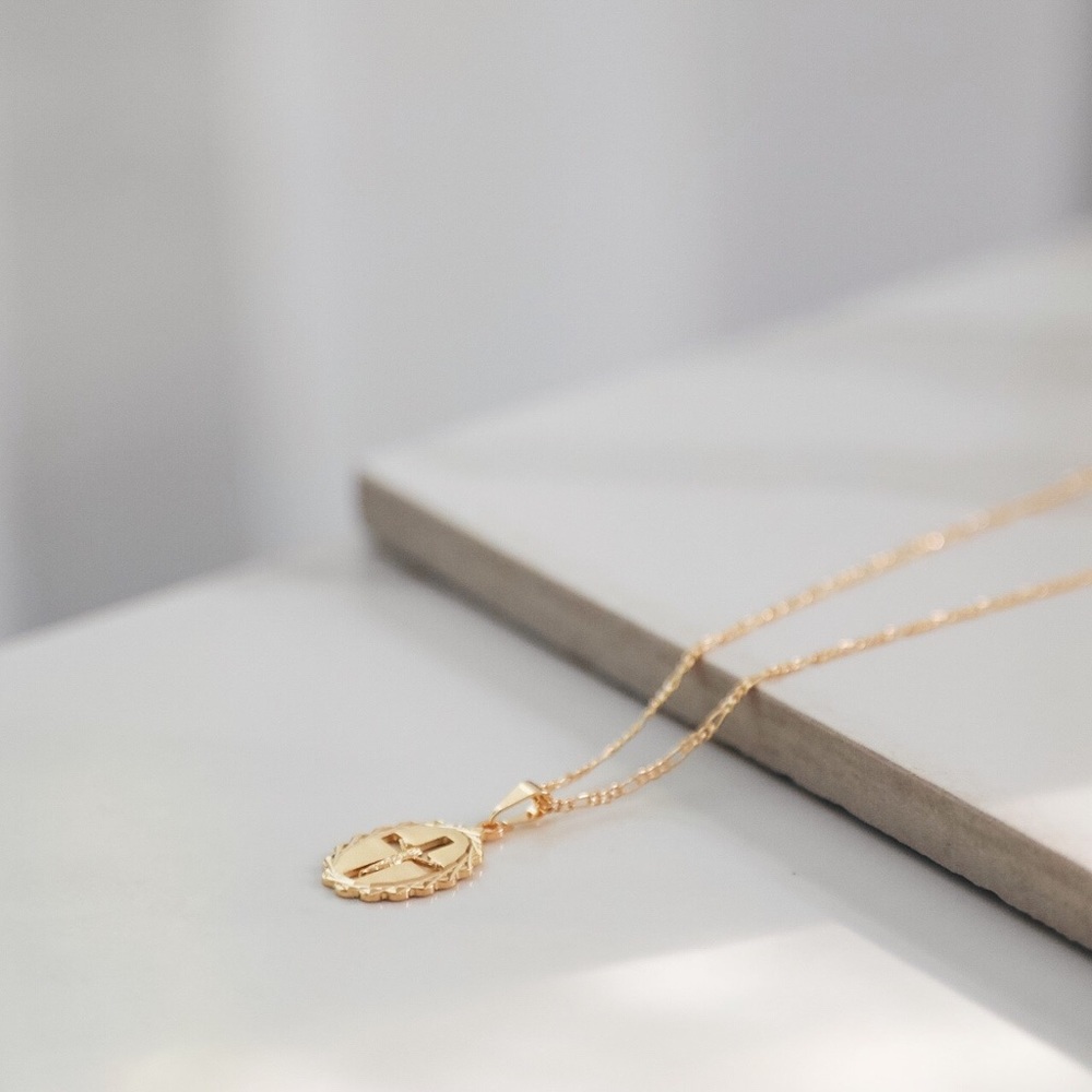 Crucifix Cross Necklace | 18k Gold Filled - Picture 4 of 8